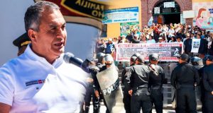 Ayacuchanos rechazan la visita de ministro del Interior y le gritan «asesino»