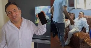 Una más del alcalde de Trujillo: Protagoniza pelea en Prefectura y llama «mugrosos» a periodistas