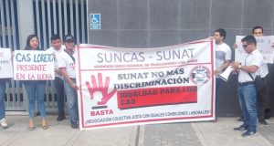 TRABAJADORES DE SUNAT DEMANDAN IGUALDAD