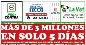 Portada de hoy miércoles 13