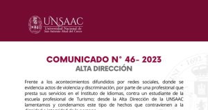 Cusco: Docente de la UNSAAC es separada del cargo por agredir a un estudiante