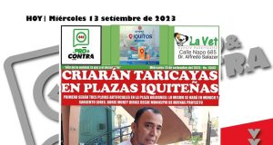 Portada de hoy miércoles 13