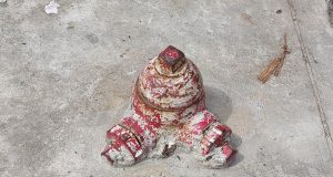 ENTIERRAN HIDRANTE EN OBRA DE ALAMEDA MONUMENTAL