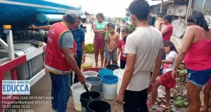MUNICIPALIDAD DE PUNCHANA GARANTIZA ABASTECIMIENTO DE AGUA POTABLE A LOS AA.HH. IVÁN VÁSQUEZ Y 21 DE SETIEMBRE
