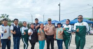 La Gerencia Regional de Salud de Loreto, liderado por el M.F. Yuri Alegre Palomino, participó de la Acción Cívica, organizado por la Comisaría de Belén, en la loza deportiva de la Bagazán.
