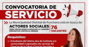 ¡Únete a nuestro equipo y ayuda a combatir el dengue en nuestro distrito!