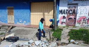 M.D.P. INTERVIENE INMEDIATAMENTE EN LA REPARACIÓN DE LA CALLE CHICLAYO CON SAN JOSÉ ANTE HUNDIMIENTO DE LA PISTA