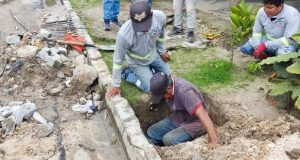 EL EQUIPO DE BACHEO DE LA GERENCIA DE SERVICIOS MUNICIPALES REALIZA BACHEO DE FORADOS EN LA AV. CIRCUNVALACIÓN