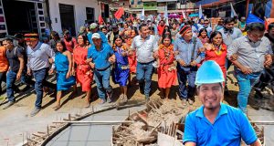 RENÉ CHÁVEZ INICIA CONSTRUCCIÓN DE VEREDAS PEATONALES EN 9 COMUNIDADES CON UNA INVERSIÓN DE 9 MILLONES DE SOLES