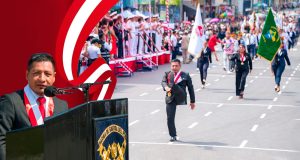 GOBERNADOR DR. RENÉ CHÁVEZ PARTICIPA EN LA MISA Y TE DEUM Y DESFILE CÍVICO MILITAR POR ANIVERSARIO DEL PERÚ