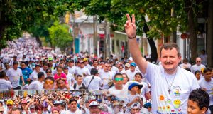 PRIMERA DAMA DE LORETO JUNTO A FUNCIONARIOS DEL GOREL PARTICIPAN EN EL TROTE DE LA SOLIDARIDAD