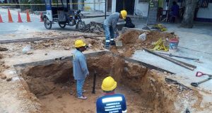 ACCION RÁPIDA DE MAYNAS ANTE HUNDIMIENTO DE VÍA EN LA CUADRA 15 DE PUTUMAYO