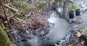 COMUNIDAD OLLANTA BLOQUEA EL RÍO CHAMBIRA