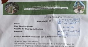 CUNINICO EXIGE REUNIÓN POR SEGURIDAD Y DESARROLLO