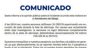 INCIDENTE EN EL AERÓDROMO DE GÜEPPI