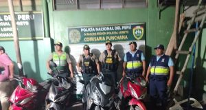 SERENAZGO DE PUNCHANA EN APOYO A LA PNP RECUPERAN CUATRO MOTOS LINEALES ROBADAS