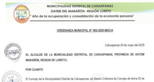 ORDENANZA MUNICIPAL N° 002-2025-MDC/A