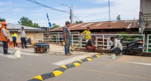 ¡4TO DÍA DE INSTALACIÓN DE REDUCTORES DE VELOCIDAD!