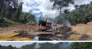 Condorcanqui: fueron 10 los campamentos mineros ilegales destruidos tras interdicción en El Cenepa