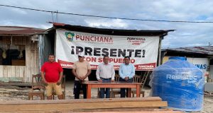 M.D.P ENTREGA TANQUE DE AGUA Y MATERIALES PARA SISTEMA DE AGUA POTABLE EN EL A.H. FRANK SABOYA