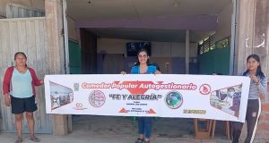ENTREGA DE BANNERS A COMEDORES POPULARES EN SAN LORENZO