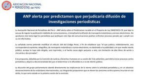 ANP: CONGRESO AMENAZA LIBERTAD DE PRENSA