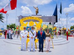 ALCALDE OLMEX ESCALANTE PARTICIPA EN CEREMONIA Y DESFILE POR EL 204° ANIVERSARIO DE LA MARINA DE GUERRA DEL PERÚ Y 146° ANIVERSARIO DEL COMBATE NAVAL DE ANGAMOS