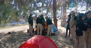 Ica: intervienen a extranjeros que se habían instalado con carpas frente al Mercado Santo Domingo