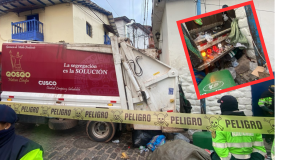 ¡Tragedia! Trabajador de limpieza muere aplastado por camión de basura de la Municipalidad del Cusco
