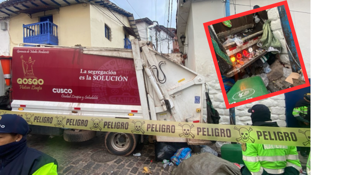 ¡Tragedia! Trabajador de limpieza muere aplastado por camión de basura de la Municipalidad del Cusco