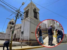 Colocan cinta de peligro en la Catedral de Ica a punto de colapsar tras desgracia en Ayacucho
