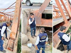 Piura: colocan apoyos de madera en puente «Las Monjas» por serias deficiencias en su construcción