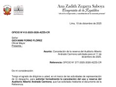 TÍO VLADI CANCELÓ FORO EN CONGRESO SOBRE IQUITOS “POR TEMAS DE AGENDA Y PRIORIDAD”