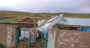 Fuertes vientos causan daños en capilla del Cementerio General y viviendas del distrito de Ajoyani