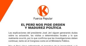 KEIKO CON FUERZA POPULAR SOSTIENE A JERÍ Y NIEGA CÁLCULO POLÍTICO: ¿USTED LE CREE?