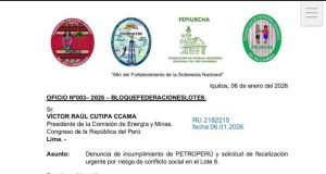 PARALIZAN LOTE 8 POR INCUMPLIMIENTOS DE PETROPERÚ