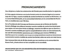 RETOMARÁN CONTROL TERRITORIAL CONTRA MINERÍA ILEGAL EN EL TIGRE