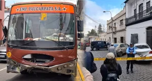 Terror en Arequipa: Bus a excesiva velocidad se queda sin frenos y embiste otras seis unidades en el Centro Histórico