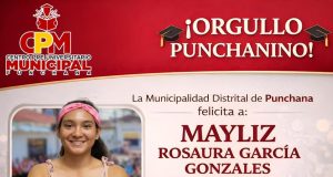 ESTUDIANTE DEL CENTRO PREUNIVERSITARIO MUNICIPAL DE PUNCHANA INGRESA A LA UNAP