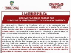 La Municipalidad Distrital de Punchana informa a la #OpiniónPública
