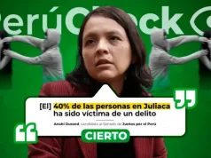 El 40% de personas en Juliaca sí ha sido víctima de algún delito, como afirmó la candidata al Senado Anahí Durand