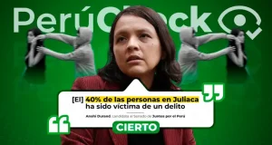 El 40% de personas en Juliaca sí ha sido víctima de algún delito, como afirmó la candidata al Senado Anahí Durand