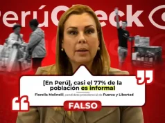 La informalidad en el Perú no es de 77%, como afirmó la candidata Fiorella Molinelli