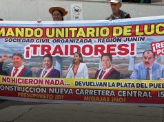 Llaman traidores a congresistas de Junín por no defender el presupuesto para la nueva carretera Central