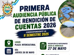 #AudienciaPública | La Municipalidad Provincial de Datem del Marañón, invita a las autoridades, representantes de las Instituciones Públicas y Privadas, Sociedad Civil y población en general a participar de la Primera Audiencia Pública de Rendición de Cuentas 2026, a realizarse este jueves 28 de mayo a partir de las 06:00 p.m. en la Plaza Intercultural.