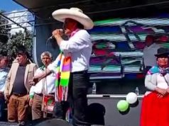 PUCALLPINOS RECIBIERON CON ENTUSIASMO A ROBERTO SÁNCHEZ