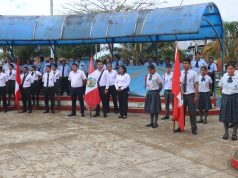 IZAMIENTO DEL PABELLÓN NACIONAL Y DESFILE CÍVICO POR LOS 30 AÑOS DE CORPI SAN LORENZO Y LOS 42 AÑOS DE LA IEPI N° 62283 HUACACHINA