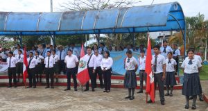 IZAMIENTO DEL PABELLÓN NACIONAL Y DESFILE CÍVICO POR LOS 30 AÑOS DE CORPI SAN LORENZO Y LOS 42 AÑOS DE LA IEPI N° 62283 HUACACHINA