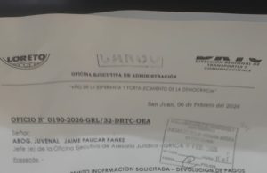 EXJEFE DE RECURSOS HUMANOS DEVOLVIÓ S/5.000 TRAS DETECTARSE COBROS OBSERVADOS EN LORETO