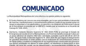 JUNTOS POR EL PERÚ NO PODRÁ HACER MITIN EN CENTRO HISTÓRICO DE LIMA